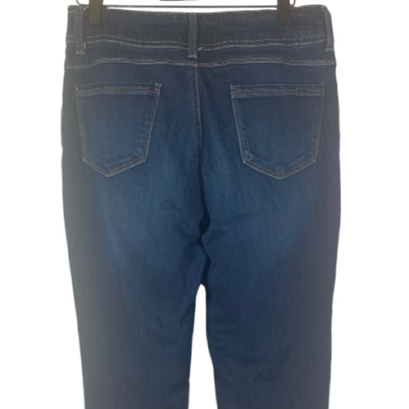 NO BOUNDARIES dk blue mid rise skinny // 13 - Picture 4 of 7